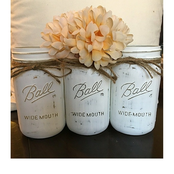 Shabby Chic Mason Jars - Picture 4 of 5